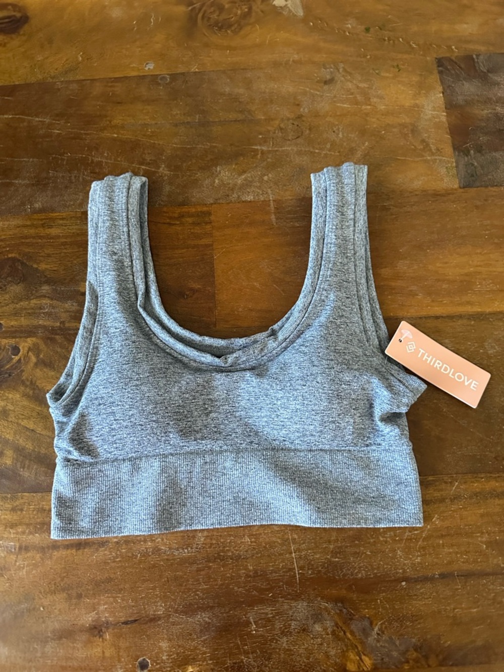 ThirdLove Heather Gray Seamless Sports Bralette size XS NWT